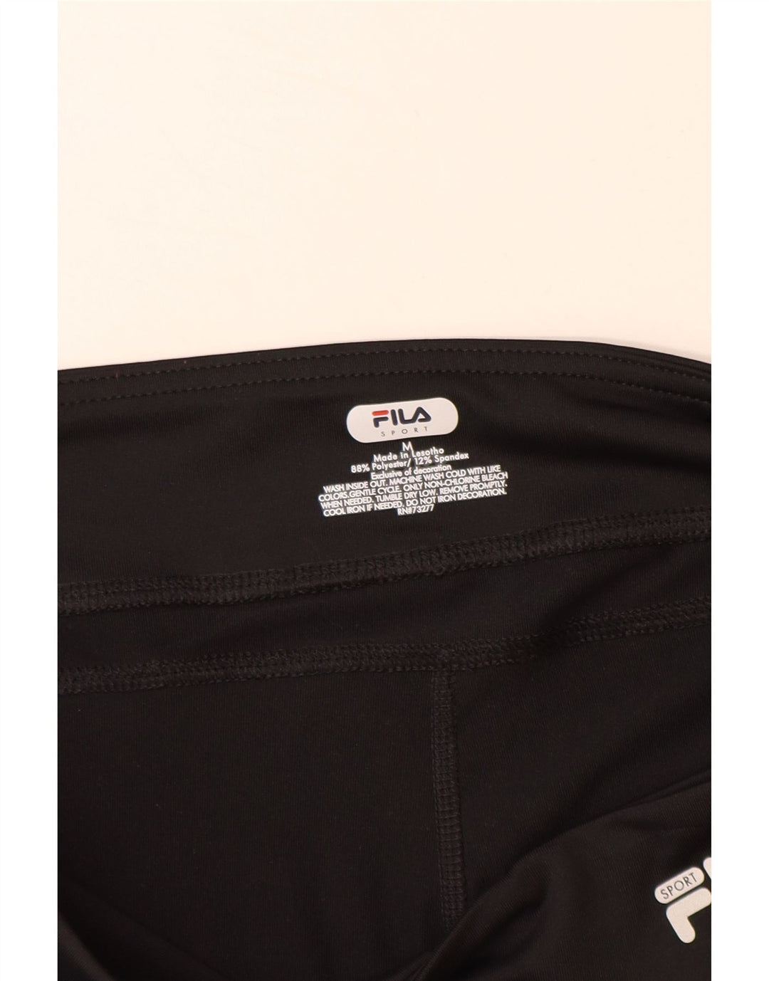 FILA Leggings Capri para Mujer UK 40 Mediano Poliéster Negro