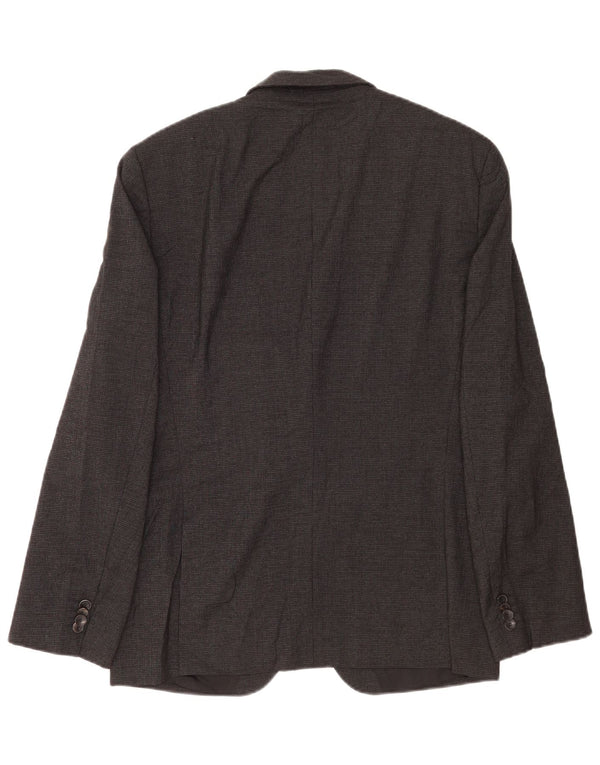 Hugo Boss Chaqueta tipo blazer de 2 botones para hombre EU 52 XL Lana virgen gris