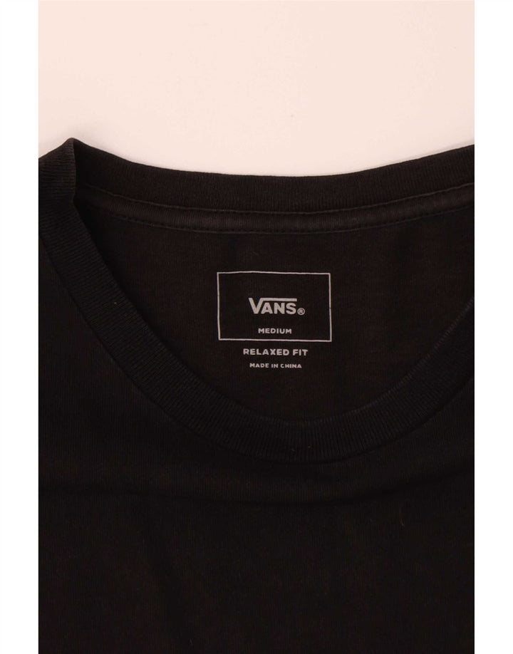 Vans Hombre Camiseta Relaxed Fit Top Algodón Negro Mediano