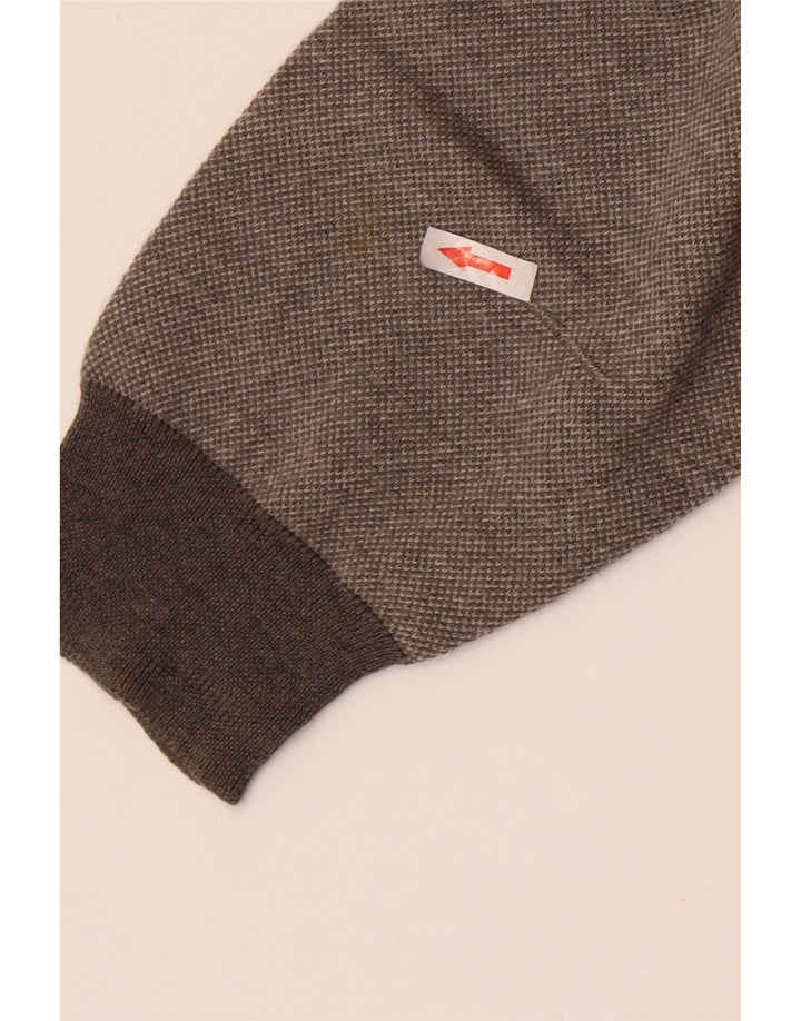 Marks & Spencer Jersey con cuello en V para hombre de lana merino gris grande