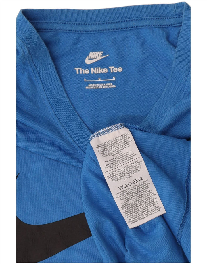 Nike - Camiseta gráfica para hombre, talla grande, algodón azul