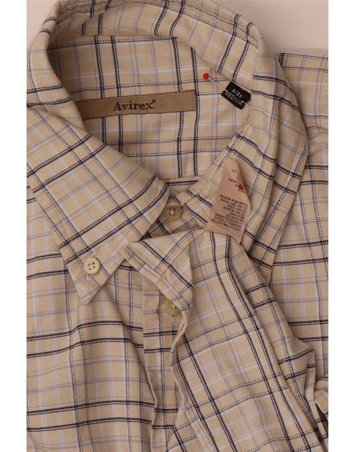 Avirex Camisa De Franela De Algodón A Cuadros Beige Medio Hombre