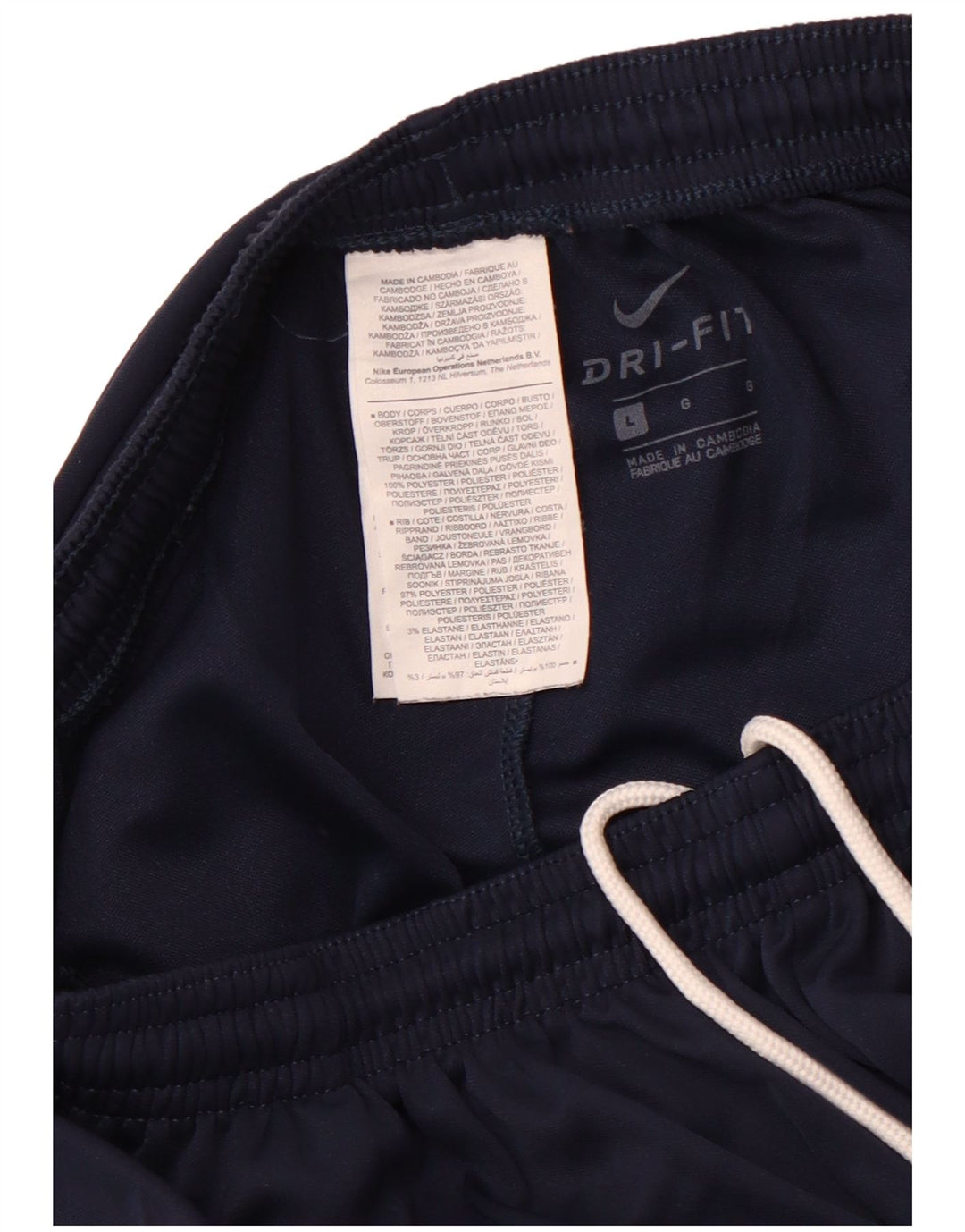 NIKE Pantalón de chándal Dri Fit para hombre, tamaño grande, poliéster azul marino
