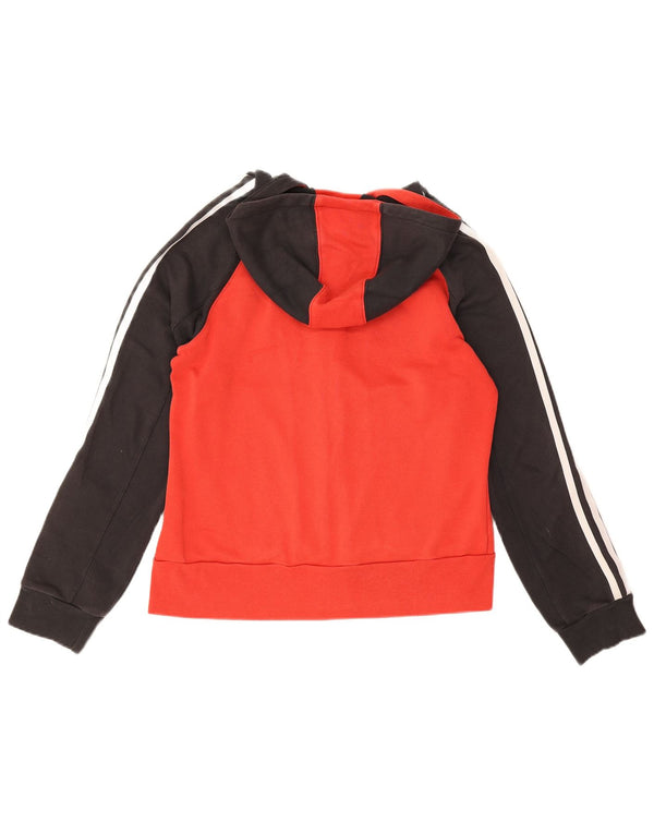 Adidas - Sudadera con capucha y cremallera para mujer, talla 40, talla mediana, color rojo, algodón