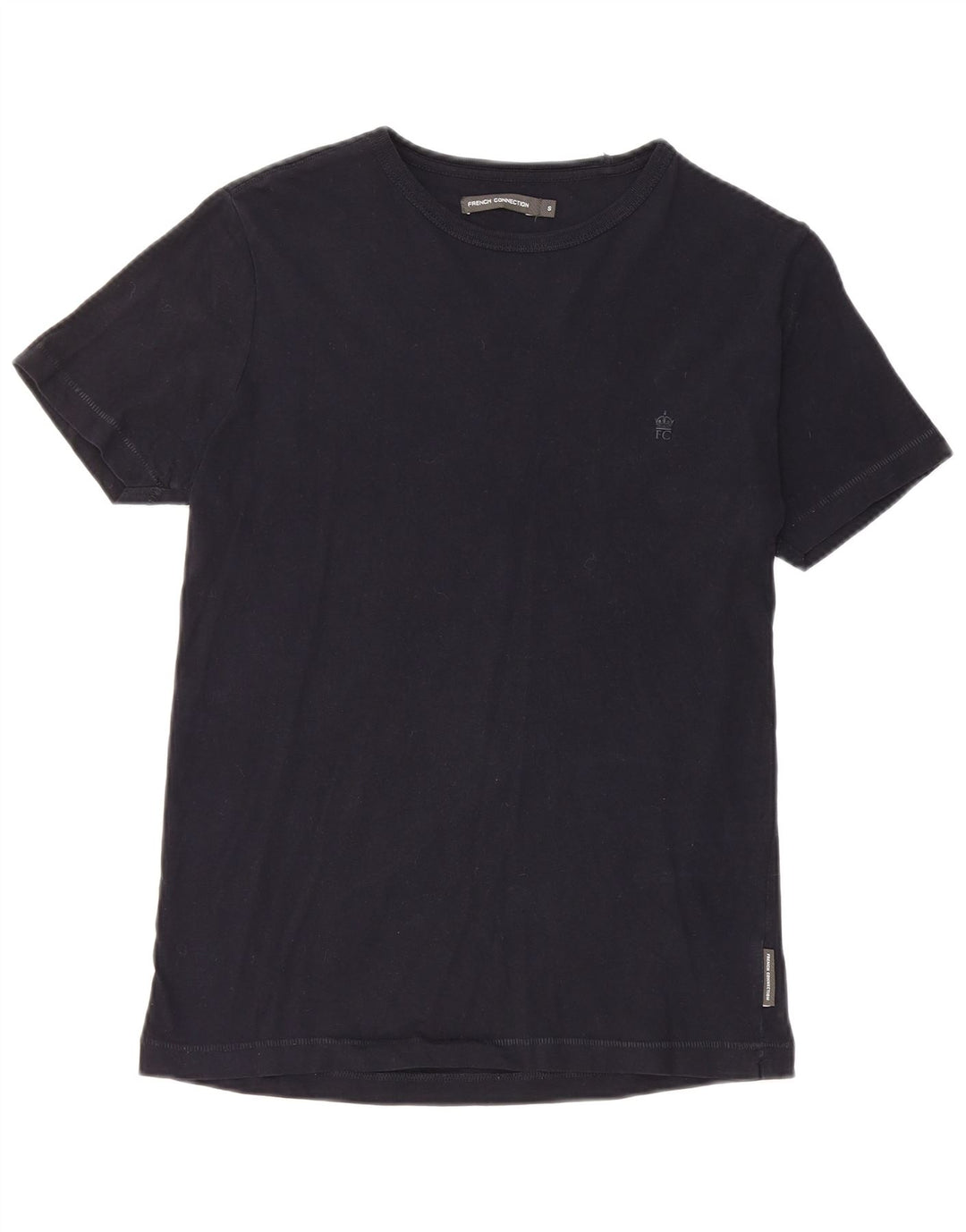 French Connection - Camiseta para hombre, talla pequeña, algodón negro
