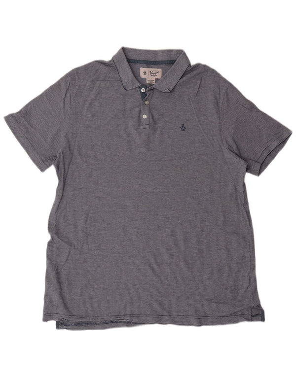 PENGUIN Polo para hombre 2XL Algodón a rayas azul Clásico