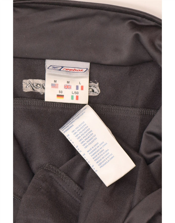 Reebok Hombre Chándal Top Chaqueta Poliéster Gris Medio