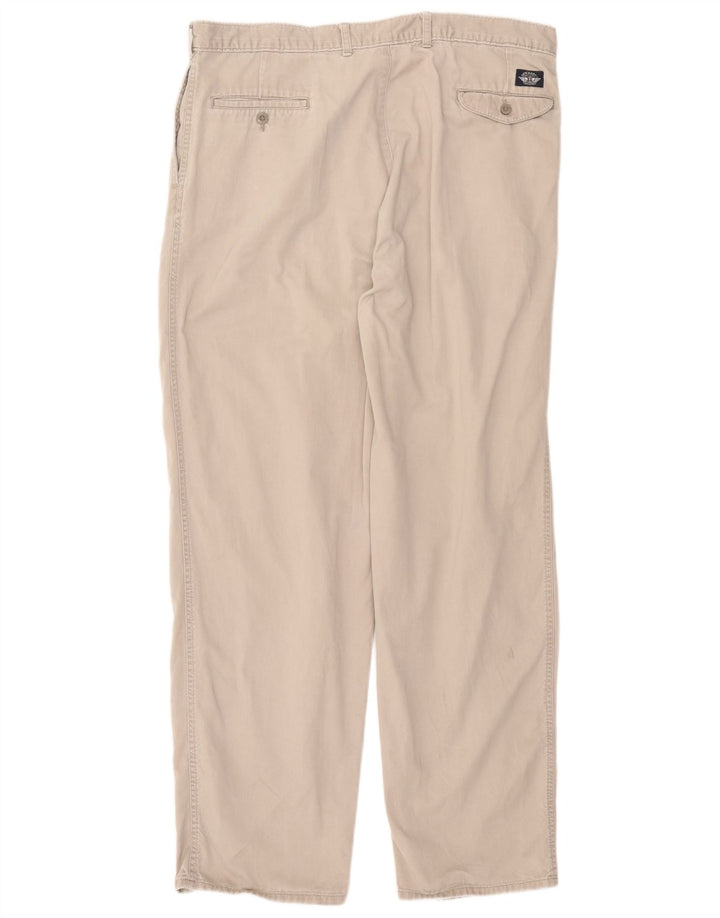 Dockers Pantalón chino con pinzas para hombre W38 L32 Beige