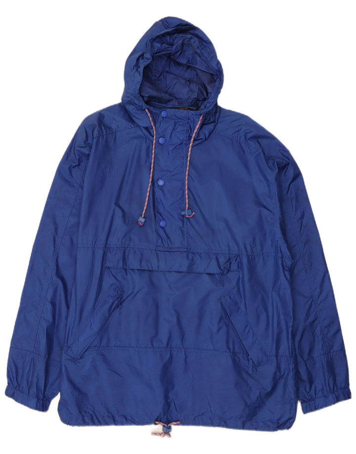 Eddie Bauer Chaqueta impermeable con capucha para hombre UK 38 Medium Blue Nylon