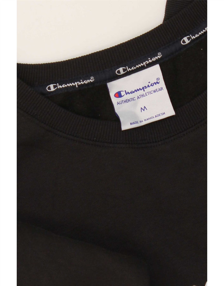 Champion Sudadera Gráfica para Mujer Jumper UK 12 Medium Negro Algodón