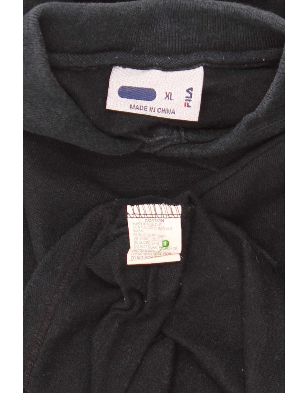 Fila Polo Hombre XL Algodón Negro