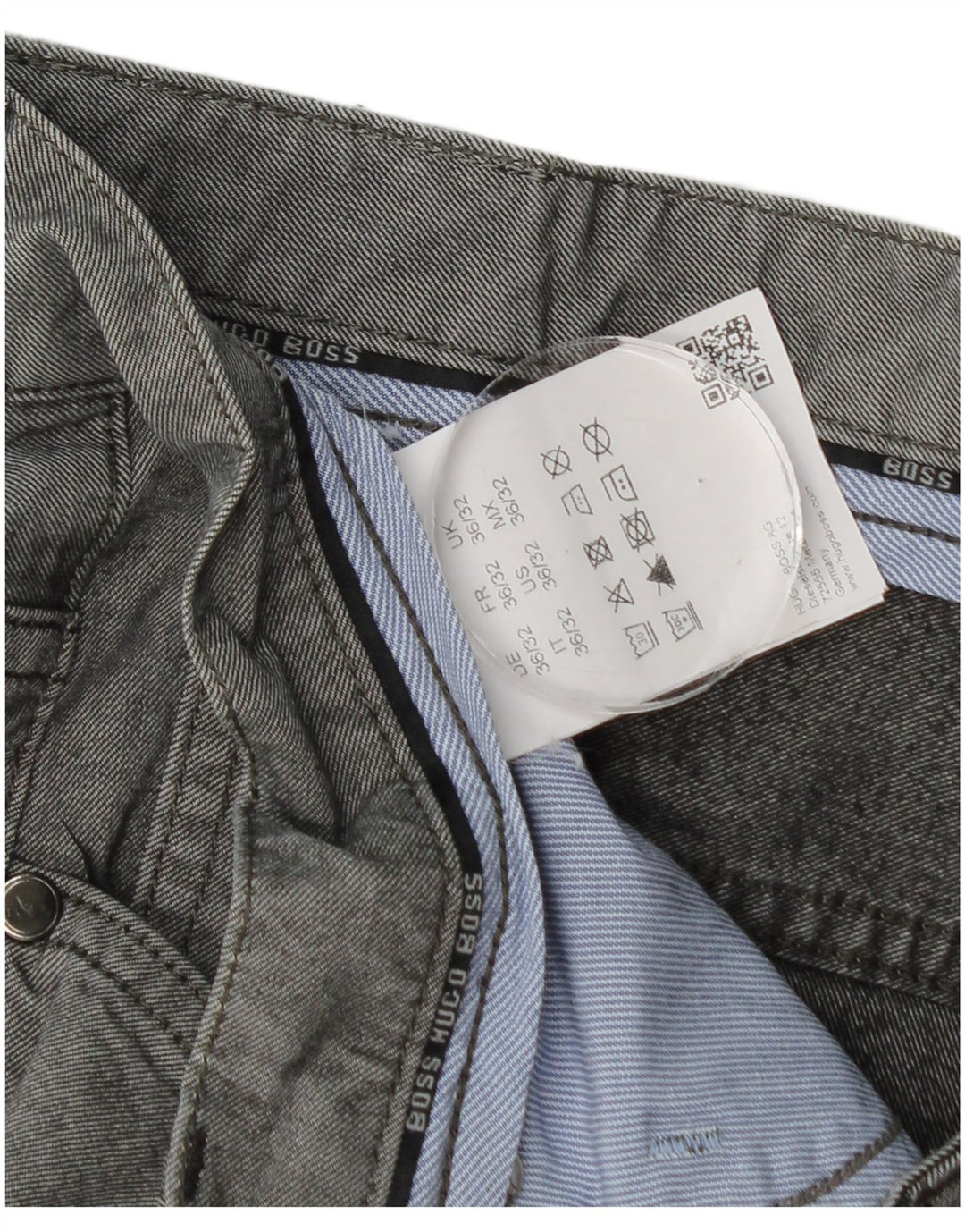 Vaqueros Hugo Boss Hombre Rectos W36 L29 Algodón Gris