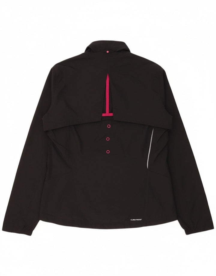 ADIDAS Womens Supernova Tracksuit Top Jacket UK 12 Medium Black Polyester