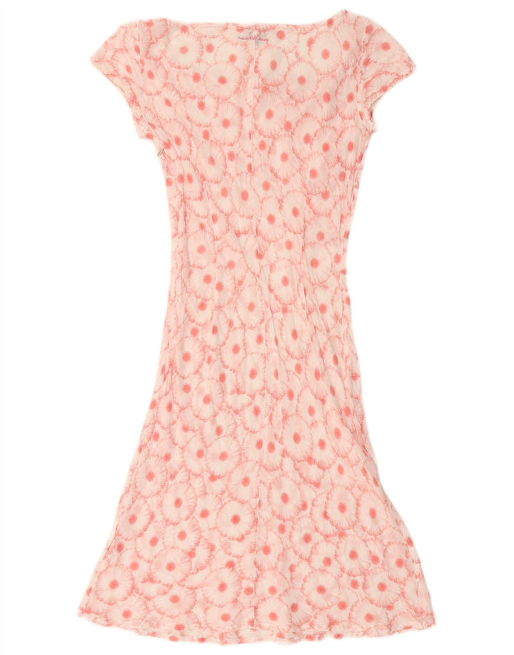 CALVIN KLEIN Vestido básico para mujer UK 10 Pequeño algodón floral rosa