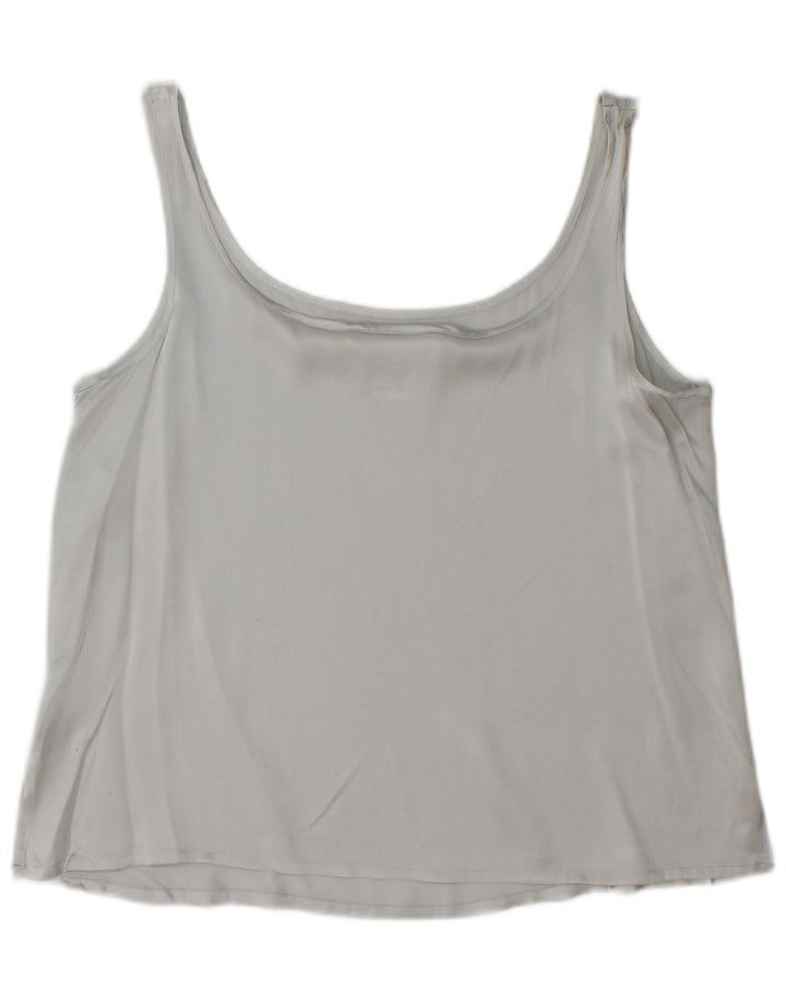 Top De Chaleco Mujer Escada IT 42 Seda Gris Medio