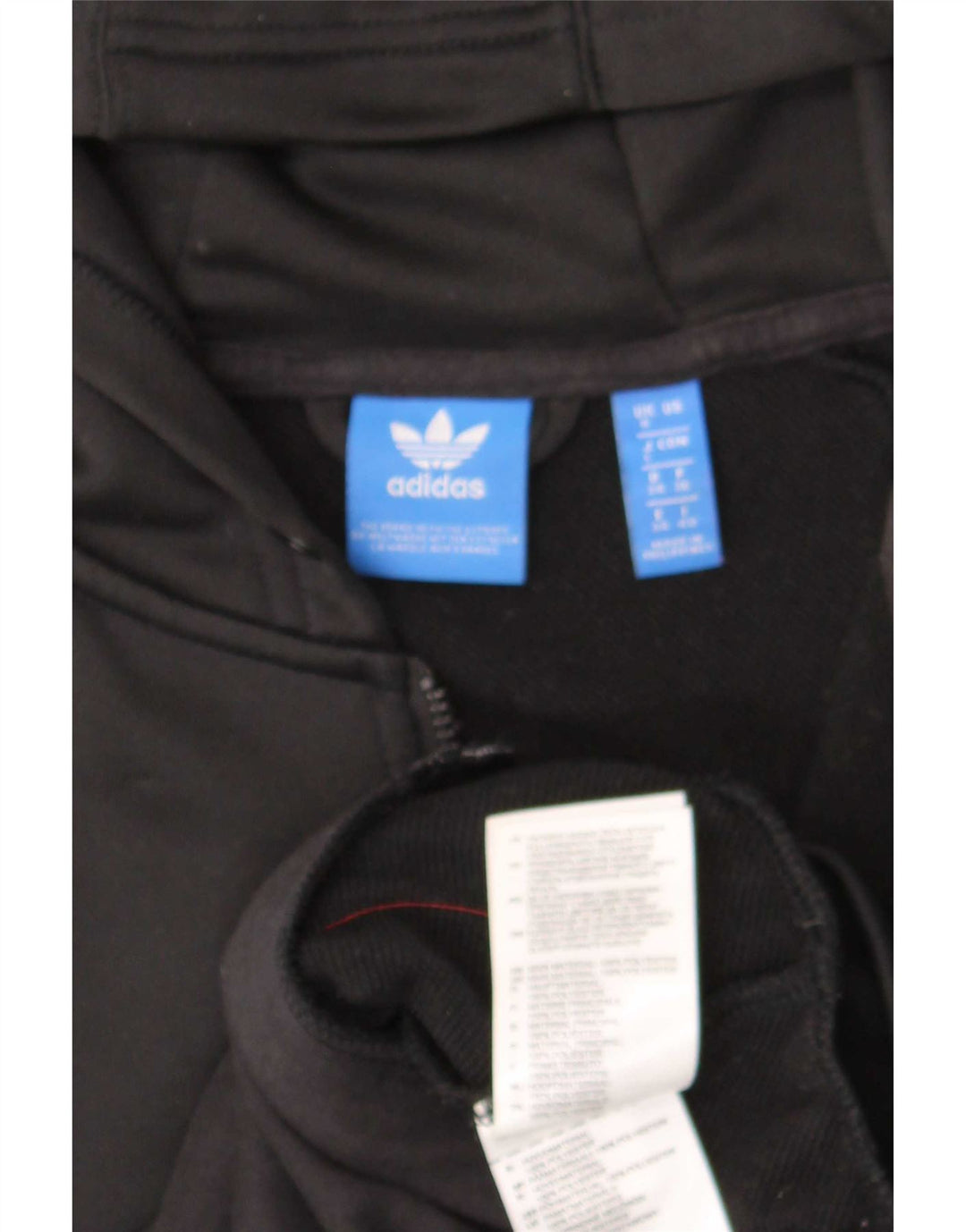 Adidas Sudadera con capucha y cremallera para mujer UK 8 Small Poliéster negro