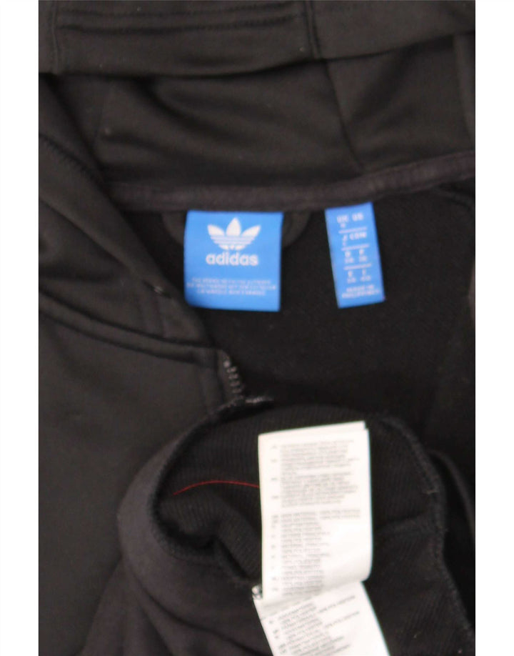Adidas Sudadera con capucha y cremallera para mujer UK 8 Small Poliéster negro