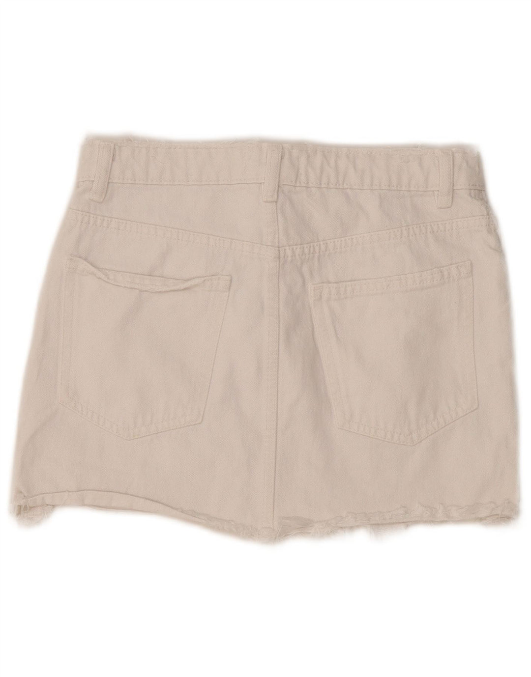 Zara Mujer Mini Falda Vaquera Mediana W28 Blanco