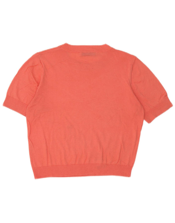 Zara Mujer Crop Blusa Top UK 10 Small Naranja