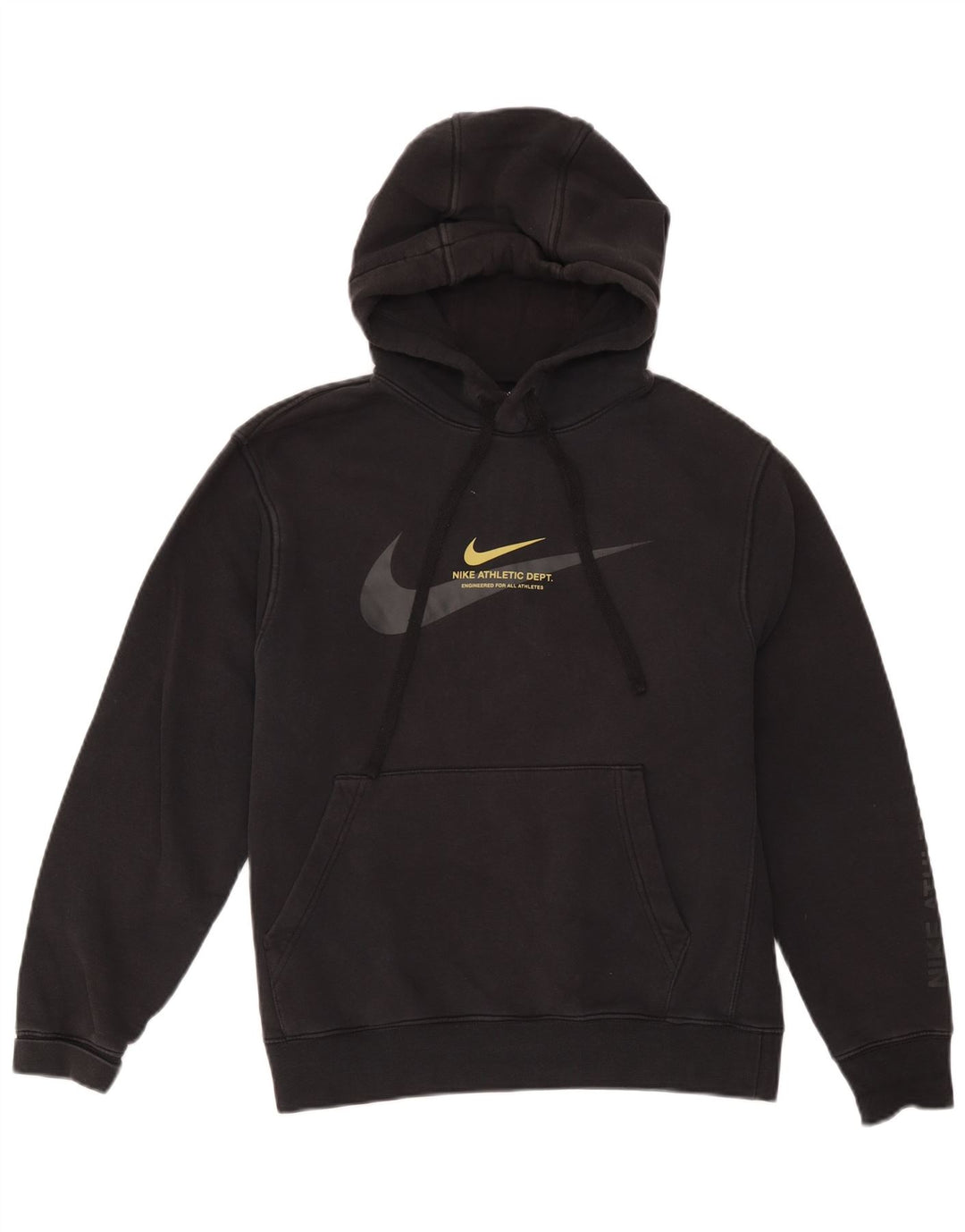 NIKE Sudadera con capucha gráfica para hombre, jersey de algodón negro mediano