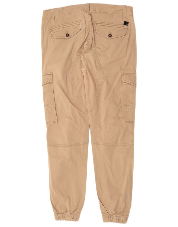 Jack & Jones Hombre Paul Tapered Joggers Pantalones Cargo W30 L26 Algodón Beige