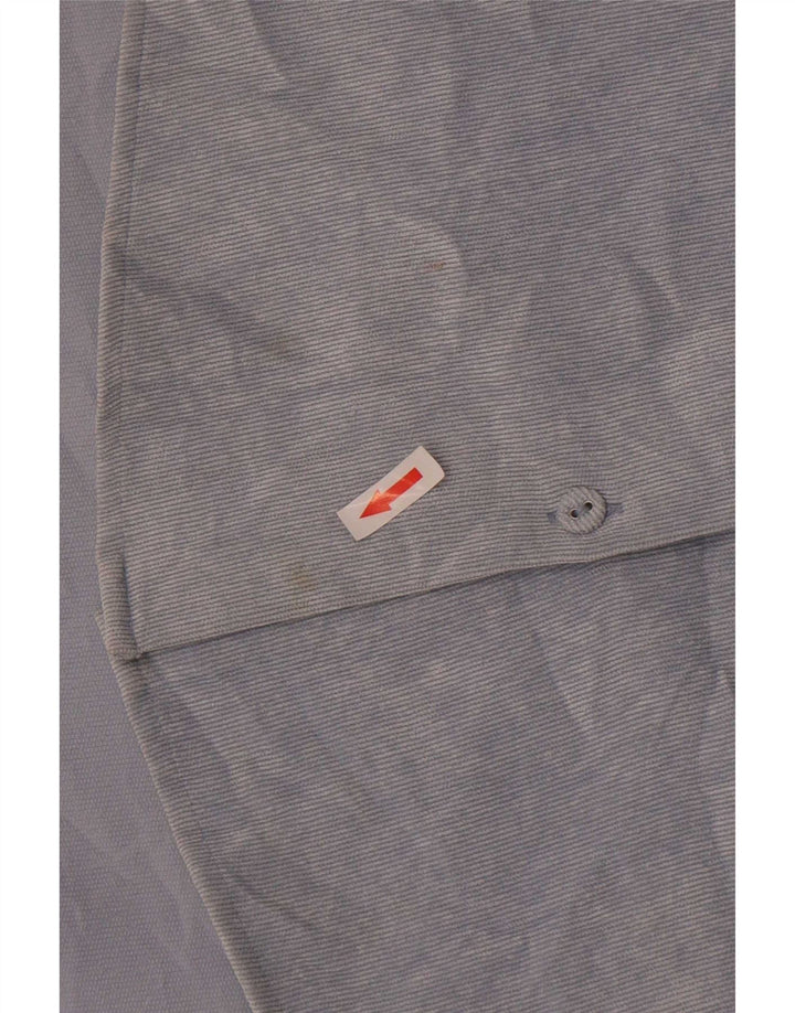 Zara Mujer Camisa De Pana UK 44 Poliéster Azul Medio