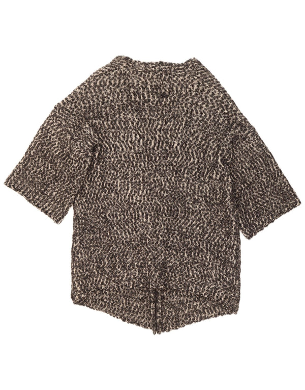 Massimo Dutti Cárdigan Extragrande de Manga 3/4 para Mujer UK 40 Small Gris