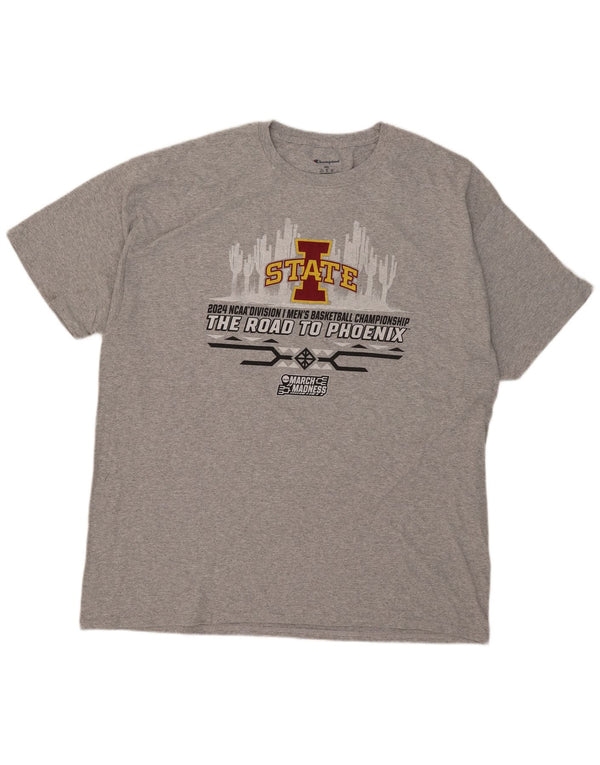 Champion Lowa State Cyclones Camiseta gráfica para hombre Top 2XL Algodón gris