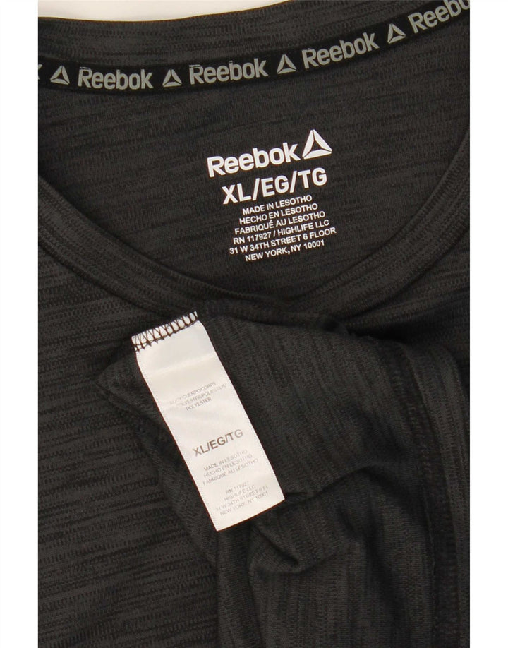 Reebok Camiseta Hombre Top XL Gris Poliéster Moteado