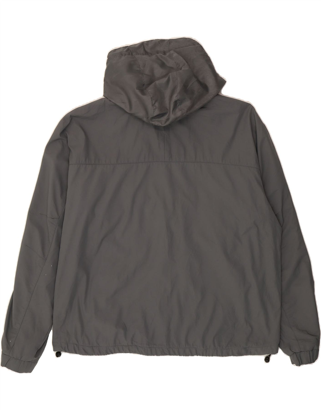 IZOD Mens Hooded Windbreaker Jacket UK 44 2XL Grey Polyester Vintage Izod and Second-Hand Izod from Messina Hembry 
