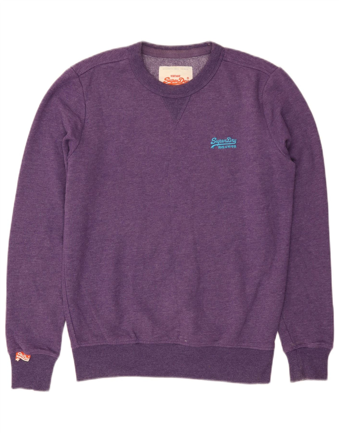SUPERDRY Hombre Sudadera Jumper Small Morado Algodón