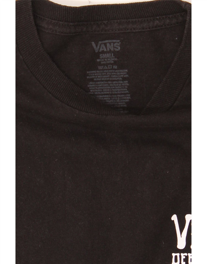 VANS Mens Graphic T-Shirt Top Small Black Vintage Vans and Second-Hand Vans from Messina Hembry 