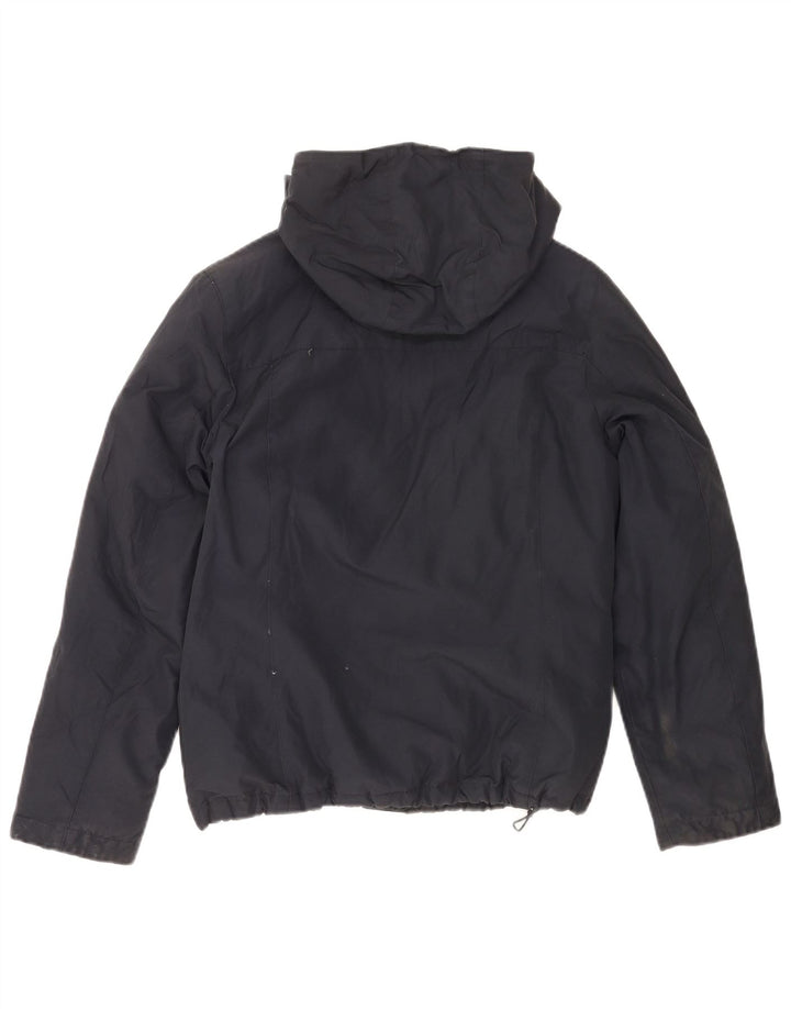 Woolrich Chaqueta acolchada con capucha para mujer UK 44 Algodón azul marino mediano