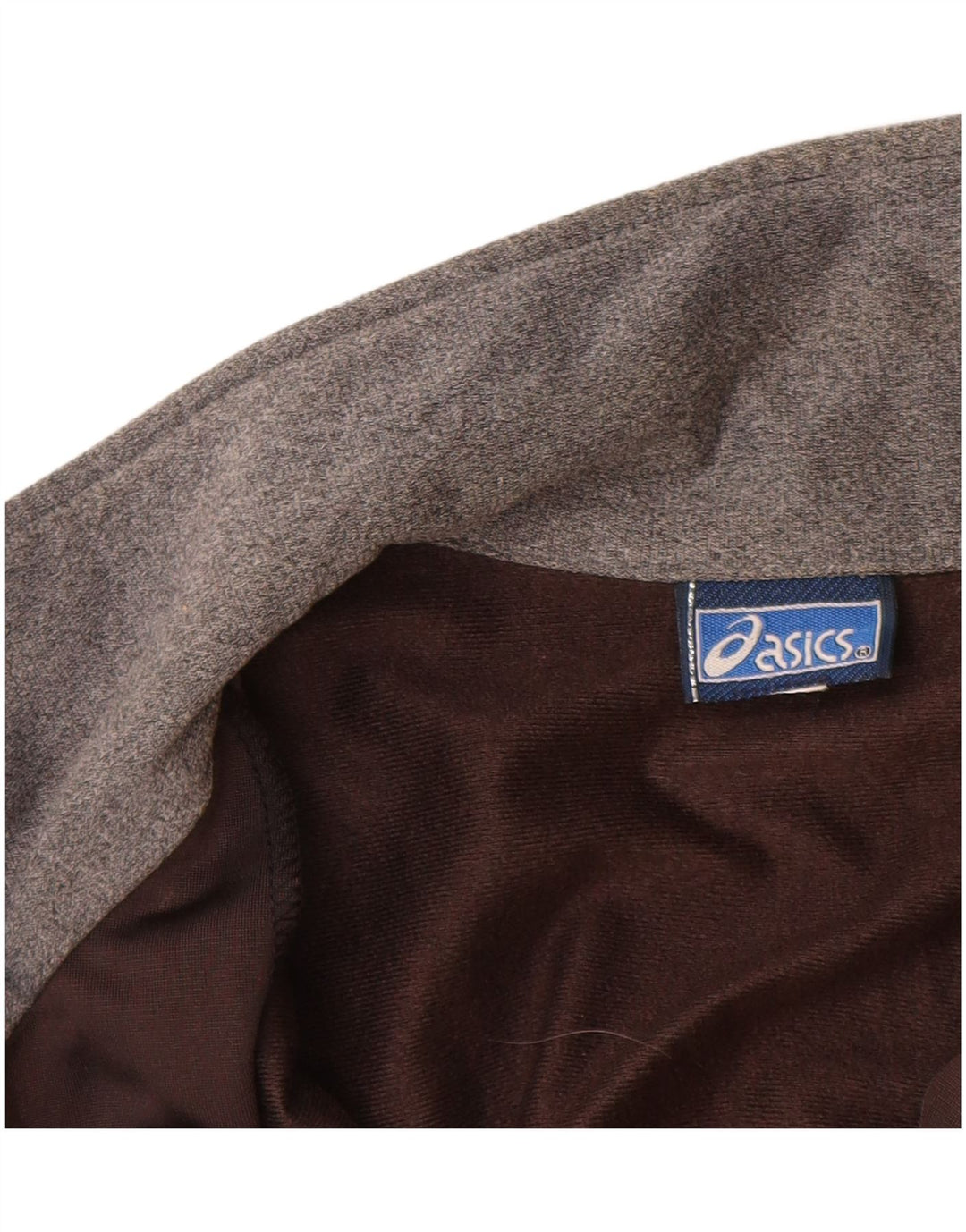 ASICS Mens Graphic Chándal Top Chaqueta Marrón Medio Colorblock Poliéster