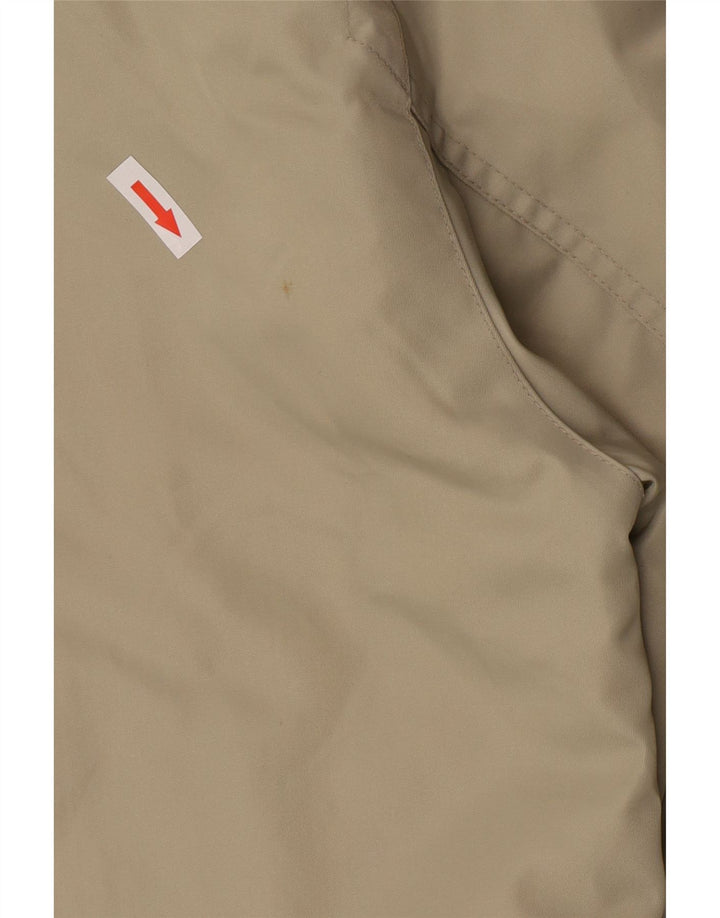 Dkny Chaqueta cortavientos con capucha para mujer UK 44 Medium Khaki Nylon