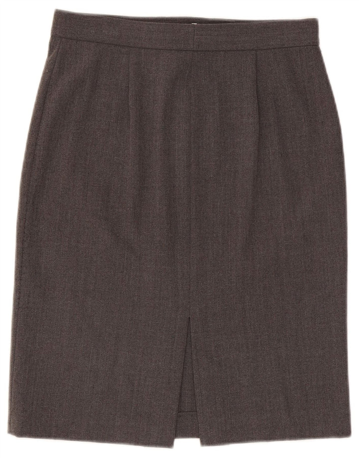 Falda lápiz para mujer Emporio Armani IT 42 Medium W28 Poliéster gris