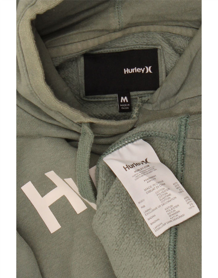 HURLEY Jersey con capucha gráfica para mujer Reino Unido 14 Algodón verde medio