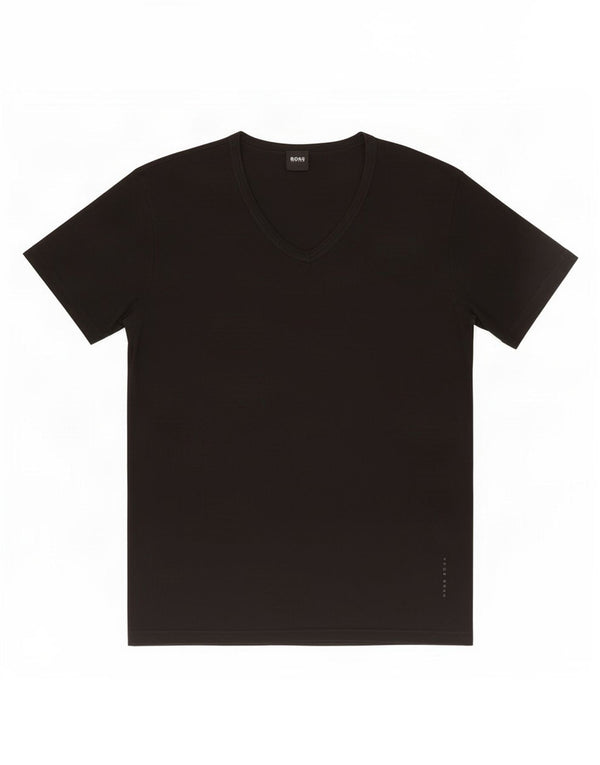 Hugo Boss Hombre Camiseta Top Grande Algodón Negro