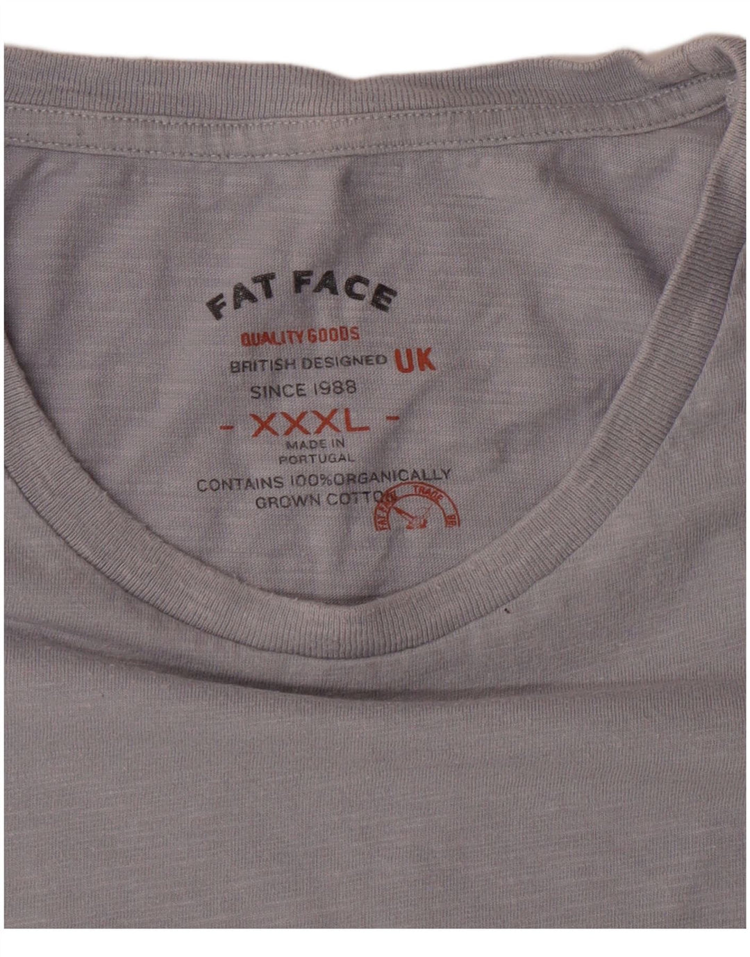 Camiseta gráfica para mujer Fat Face Top 3XL Gris Algodón Moto