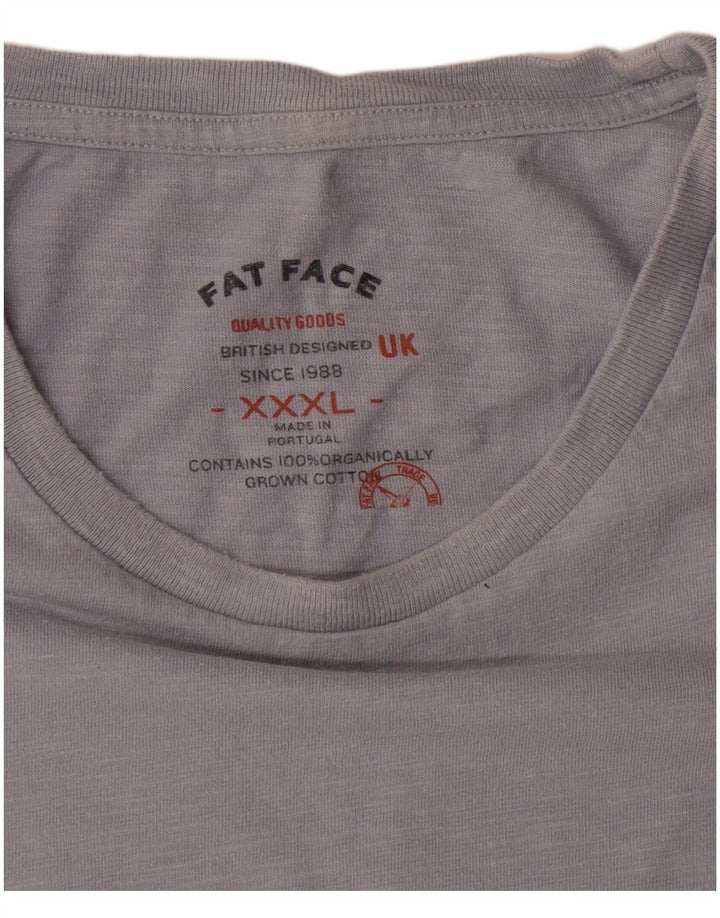 Camiseta gráfica para mujer Fat Face Top 3XL Gris Algodón Moto