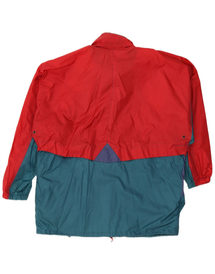 K-WAY Chaqueta impermeable con capucha para hombre UK 42 XL Rojo Colorblock Poliamida