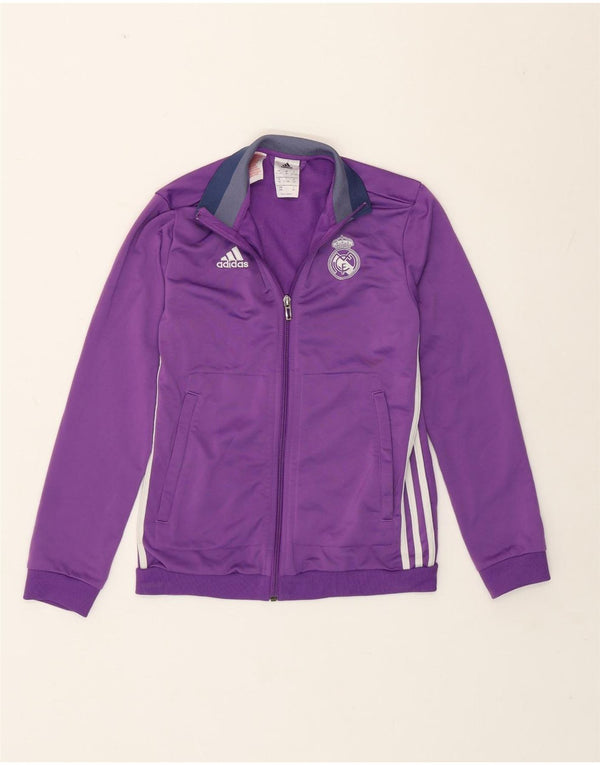 Adidas Chicos Real Madrid Chándal Top Chaqueta 11-12 Años Morado Poliéster