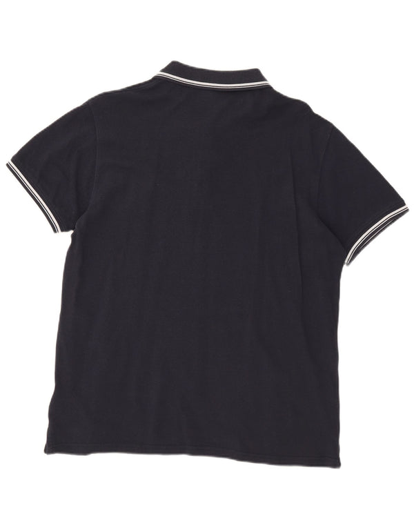 Sergio Tacchini Polo Hombre Algodón Azul Marino Mediano