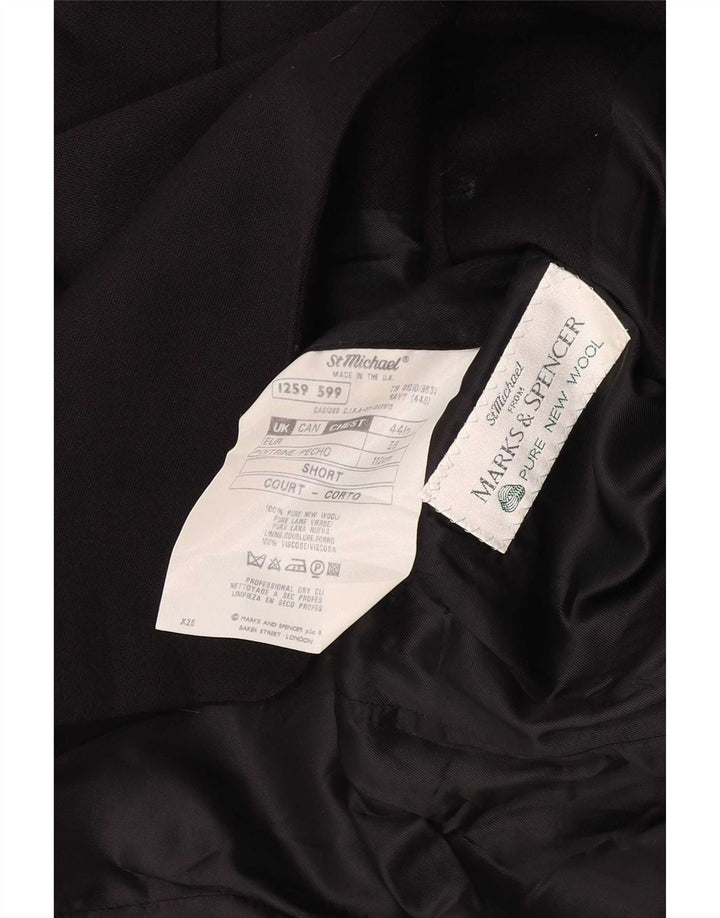 Marks & Spencer Chaqueta tipo blazer de 2 botones St. Michael para hombre UK 44 XL Negro