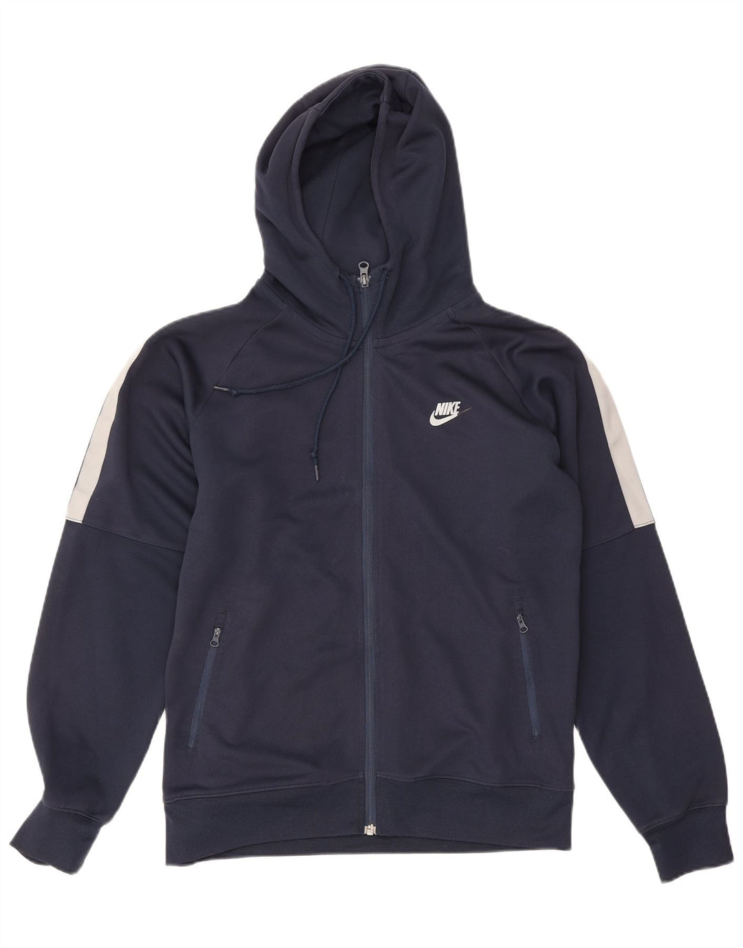 Nike - Sudadera con capucha y cremallera para hombre, color azul marino medio, poliéster
