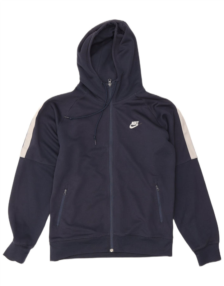 Nike - Sudadera con capucha y cremallera para hombre, color azul marino medio, poliéster