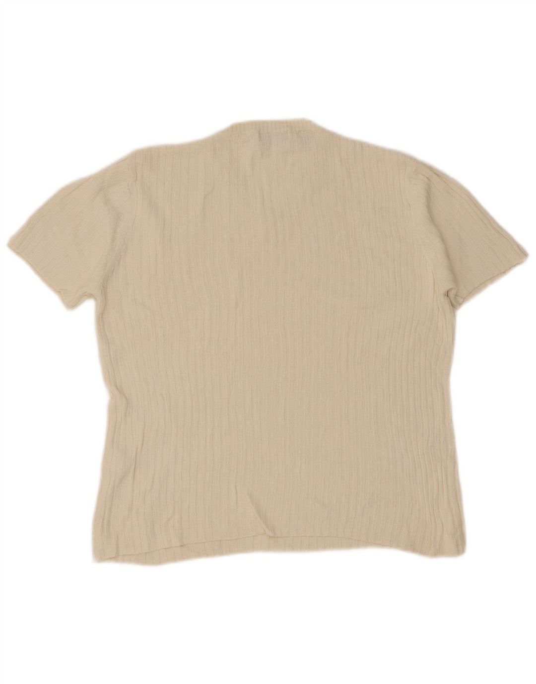 Zara Hombre Camiseta Top Grande Algodón Beige