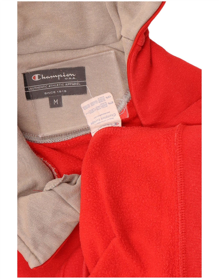 CHAMPION Sudadera con cuello y cremallera para mujer UK 14 Medium Red Cotton