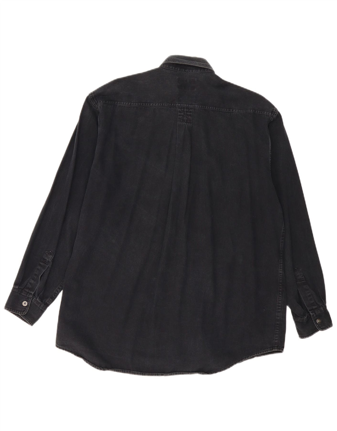 Camisa vaquera Lee para hombre, talla grande, algodón negro