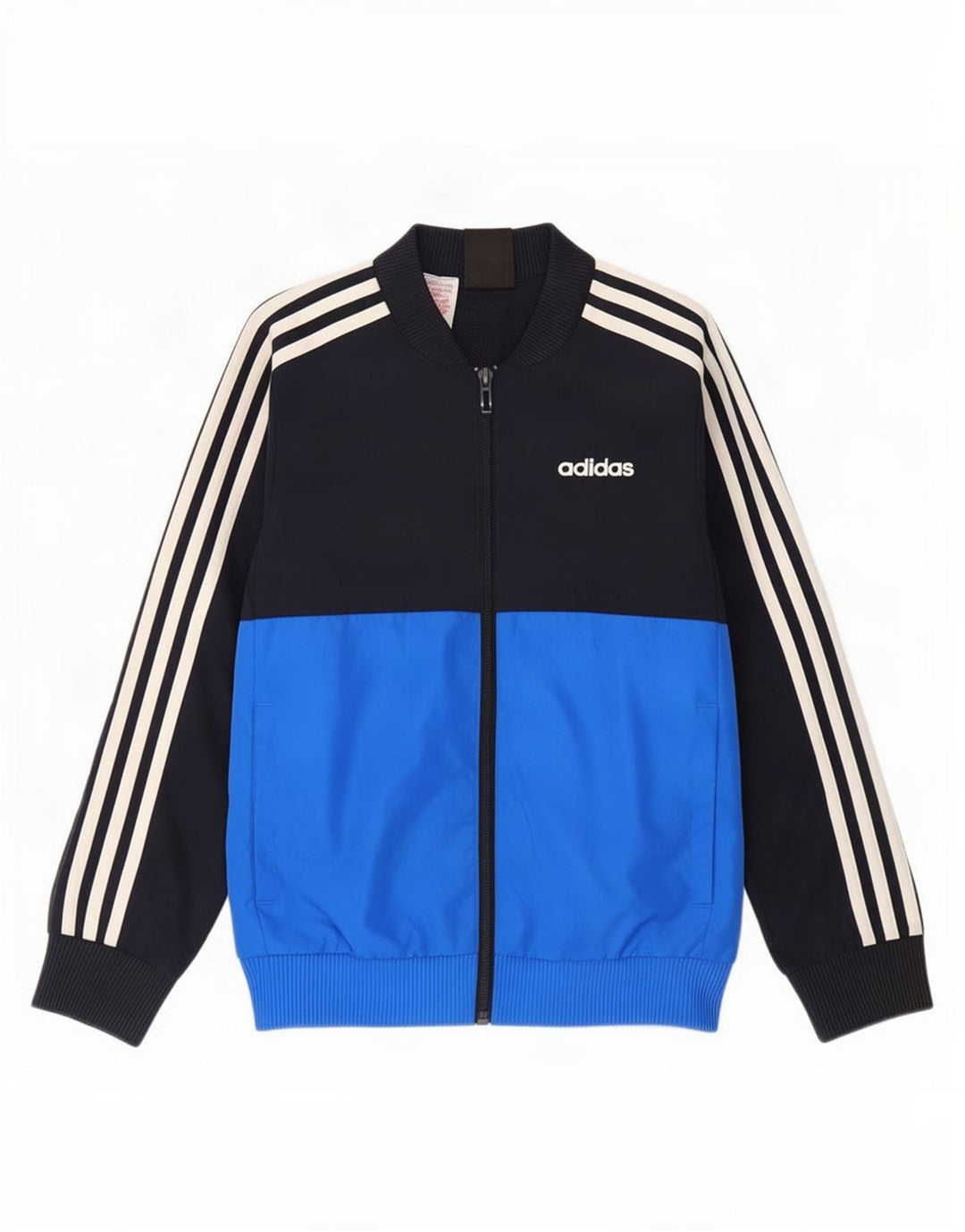 Adidas - Chaqueta de chándal para niño, 7-8 años, color azul, poliéster